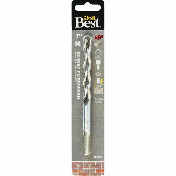 All-Source 7/16 In. x 6 In. Rotary Percussion Masonry Drill Bit 202811DB